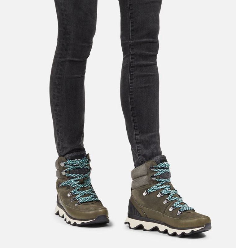 Womens Lace-Up Boots Deep Green - Sorel Kinetic™ Conquest Low - 062-SNMJRT